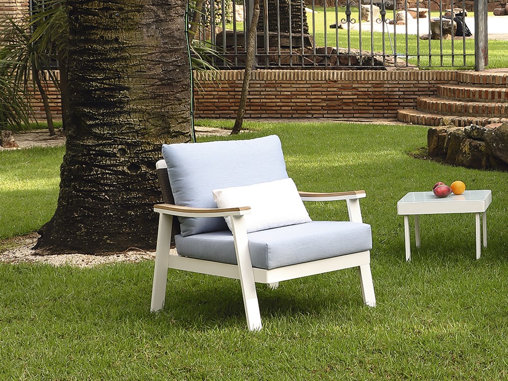 Sillón para salón exterior Creta de aluminio y cuerda Creta de Arkimueble - 4