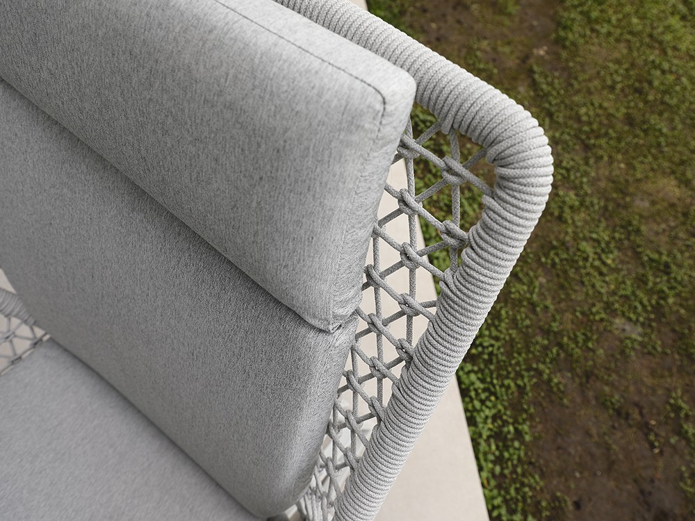 Sillón club reclinable de cuerda trenzada para salón exterior Verona Arkimueble - 3