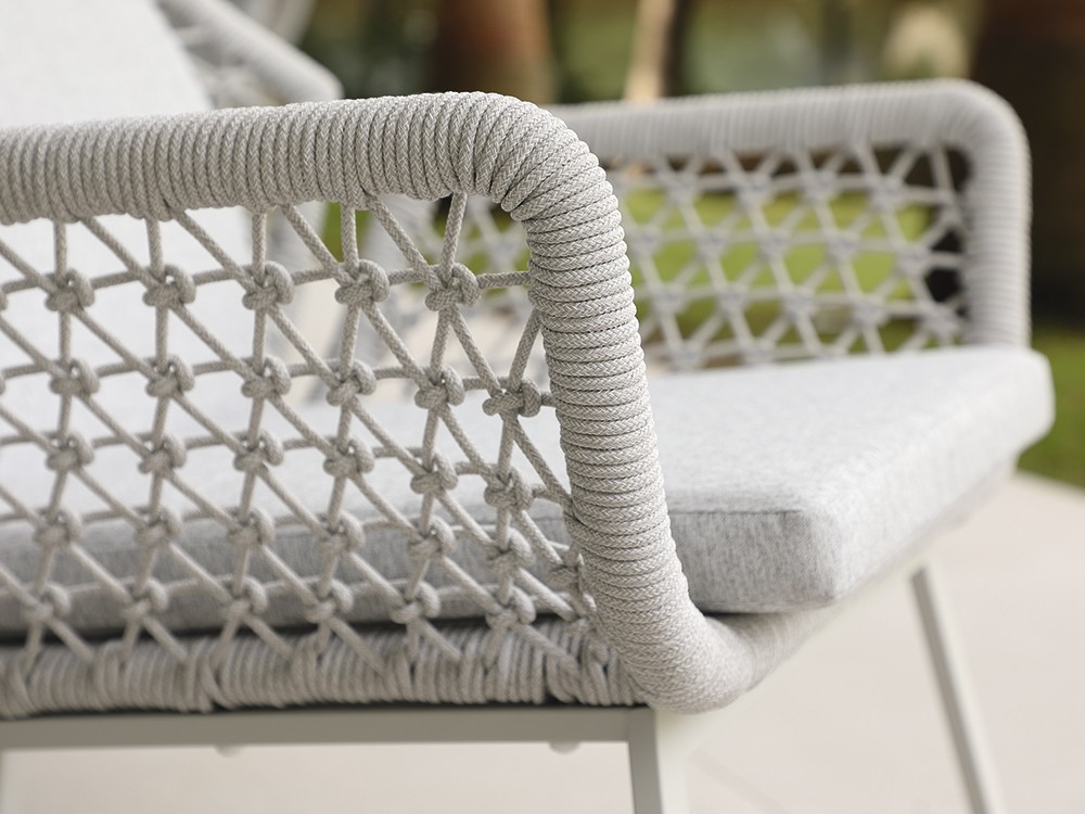 Sillón club reclinable de cuerda trenzada para salón exterior Verona Arkimueble - 5