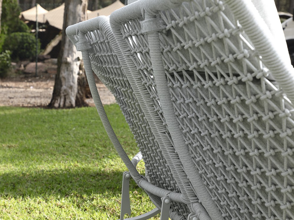 Sofá club reclinable de cuerda trenzada para salón exterior Verona Arkimueble - 5