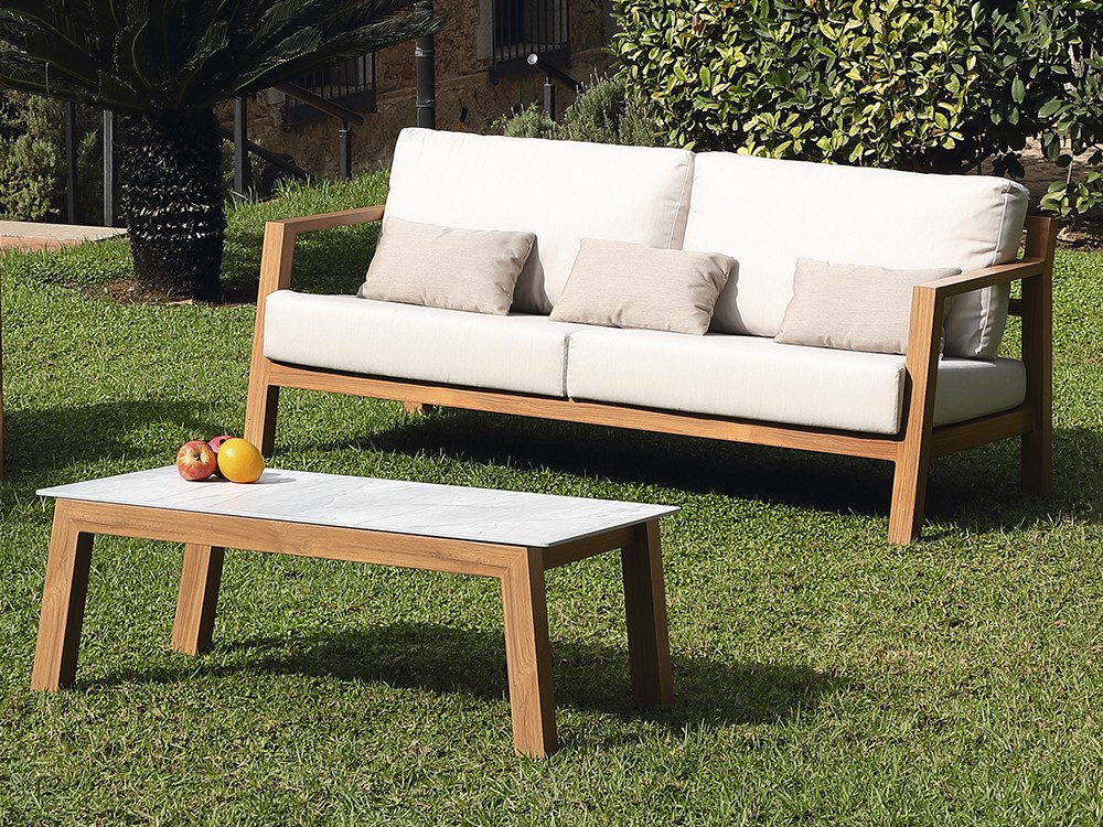 Sofá de dos o tres plazas de aluminio para salón exterior Venecia de Arkimueble - 2