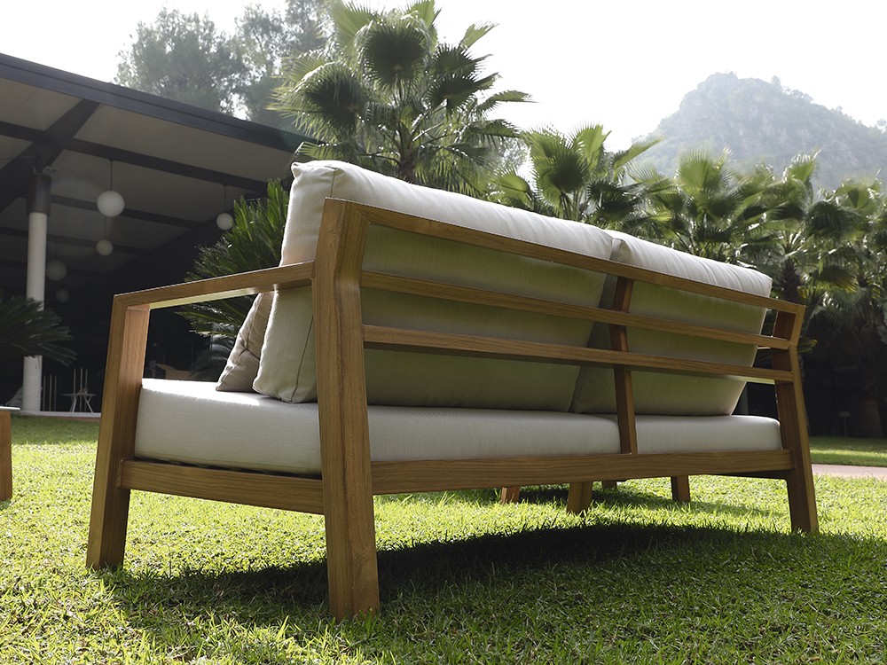 Sofá de dos o tres plazas de aluminio para salón exterior Venecia de Arkimueble - 3