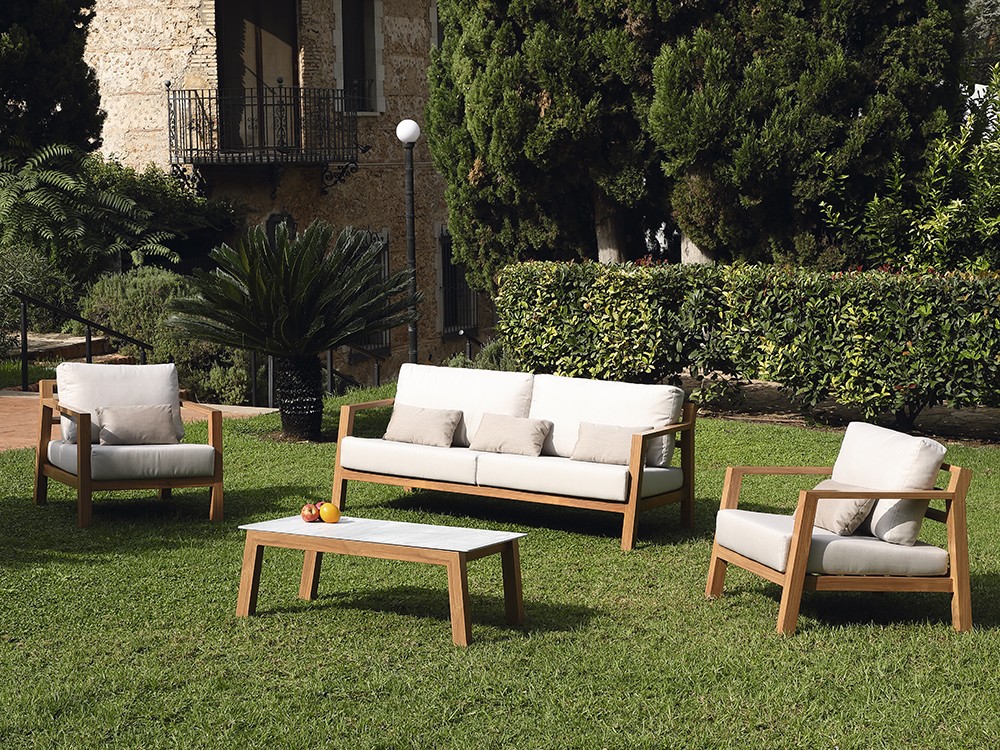 Mesa de centro de aluminio para salón exterior Venecia de Arkimueble - 2