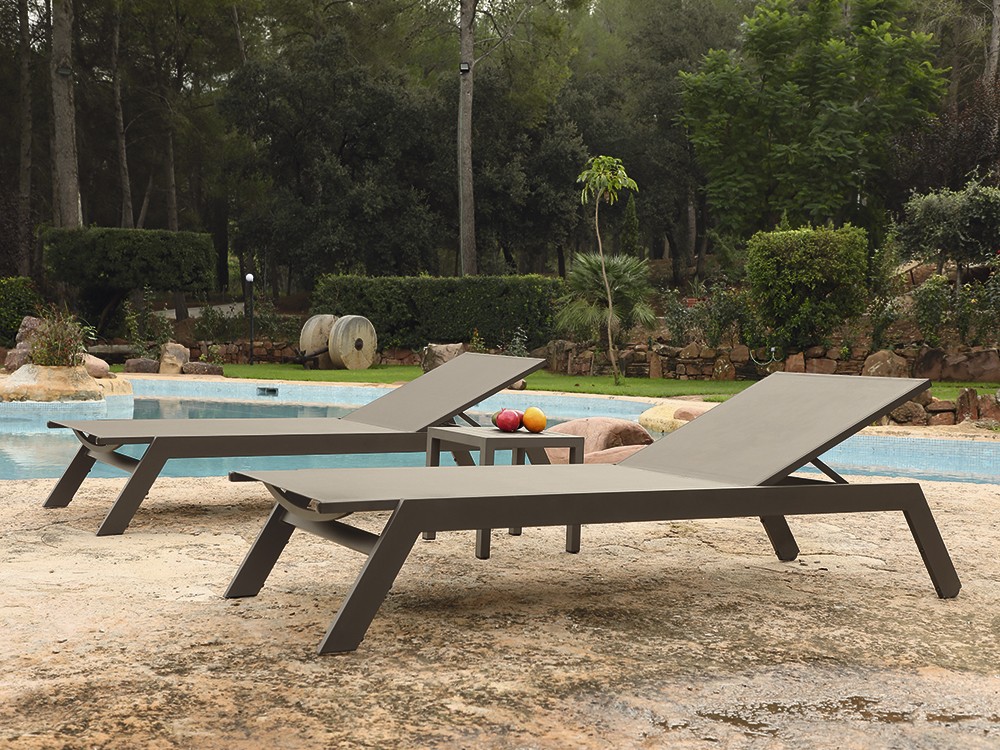 Tumbona de aluminio y textilene Chipre de Arkimueble - 1