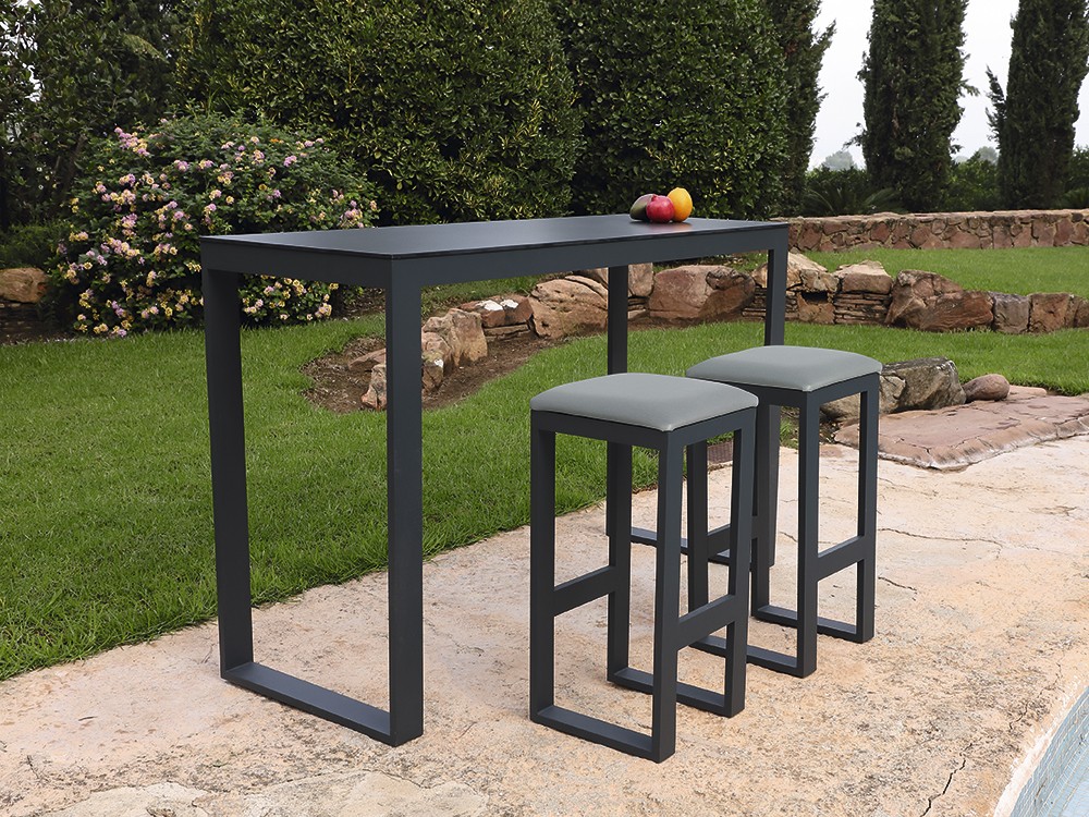Mesa alta de comedor exterior en aluminio Porto Arkimueble - 2