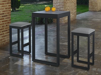 Taburete alto de aluminio para comedor exterior Porto Arkimueble - 2