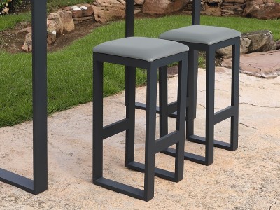 Taburete alto de aluminio para comedor exterior Porto Arkimueble - 1