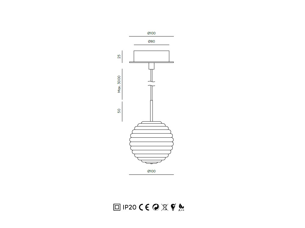Lámpara de techo de metal oro envejecido y cristal Doul de Aromas - 4