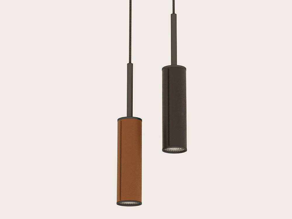 Lámpara de techo Tura en piel de Aromas - 3