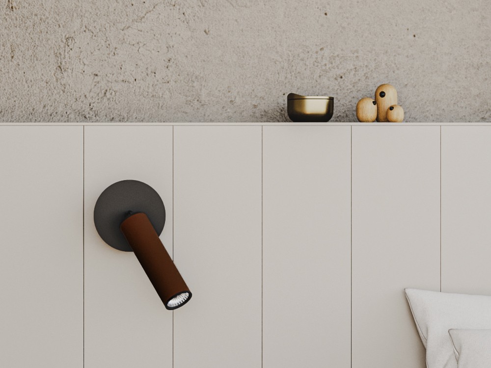 Aplique con pantalla en piel Tura de Aromas - 4