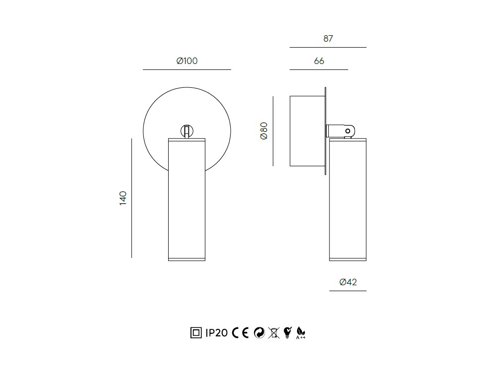 Aplique con pantalla en piel Tura de Aromas - 5