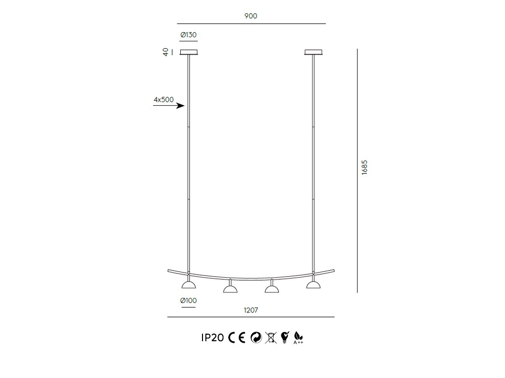 Lámpara de techo Tana de Aromas - 4