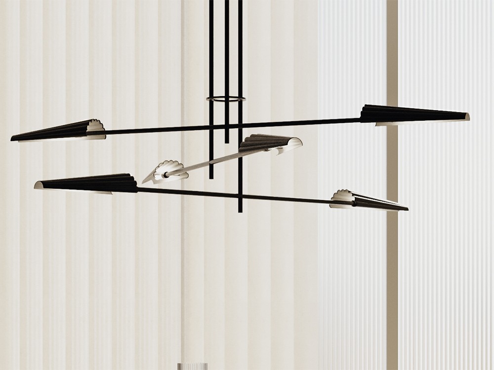 Lámpara de techo con seis luces Bion de Aromas - 2