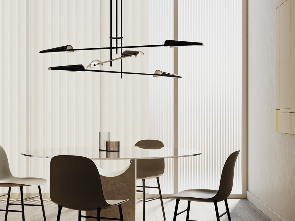 Lámpara de techo con seis luces Bion de Aromas - 1