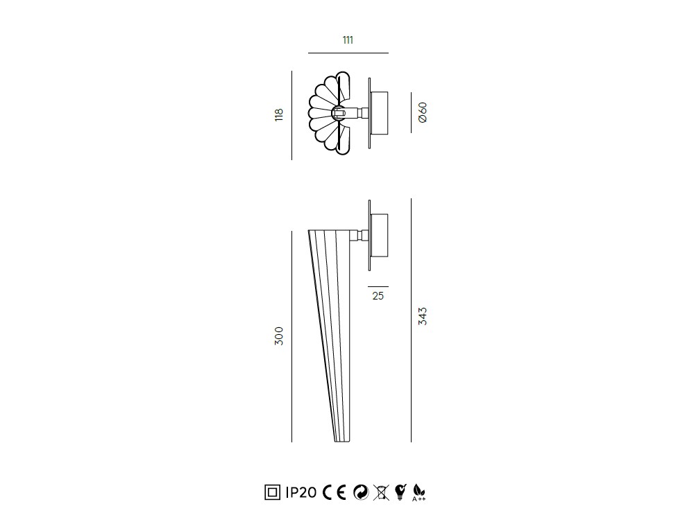 Aplique de pared Bion de Aromas - 5