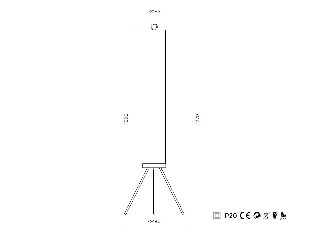 Lámpara de pie Nooi de Aromas - 4