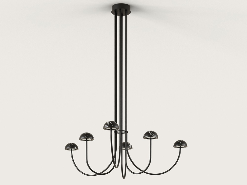 Lámpara de techo Dussa Multi con seis luces de Aromas - 2