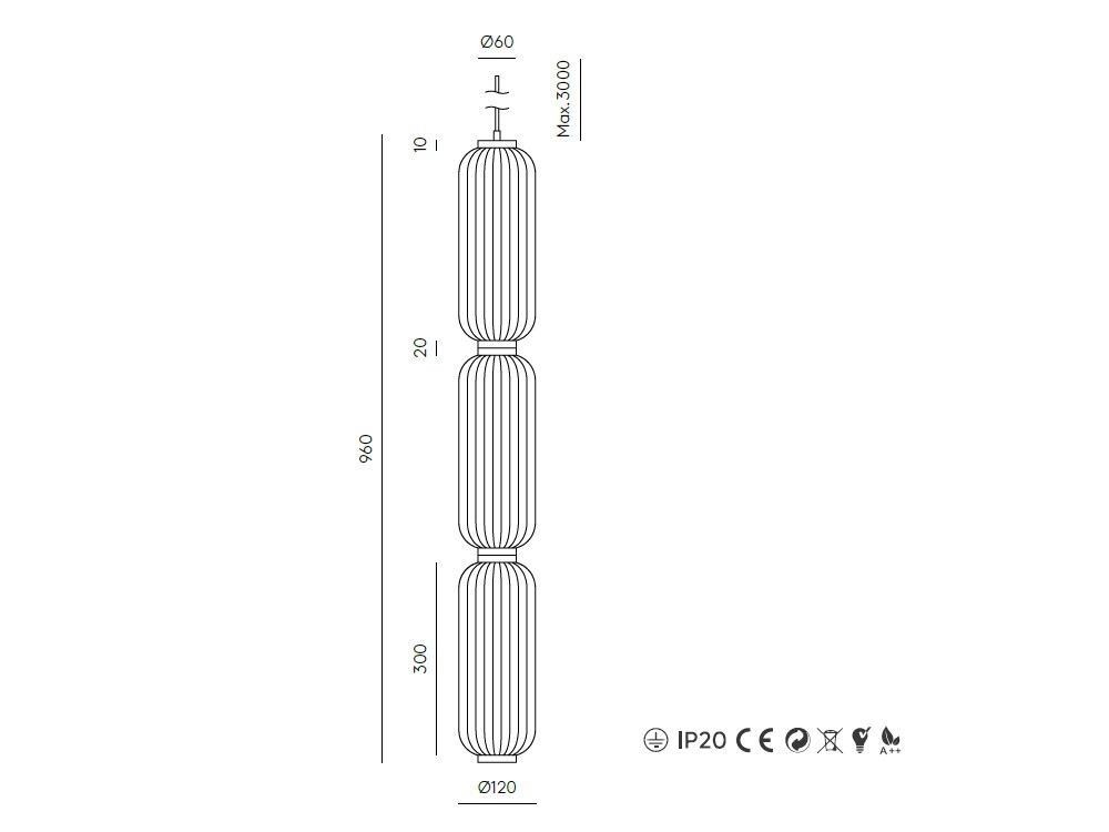 Lámpara de techo Elma Big de Aromas - 4