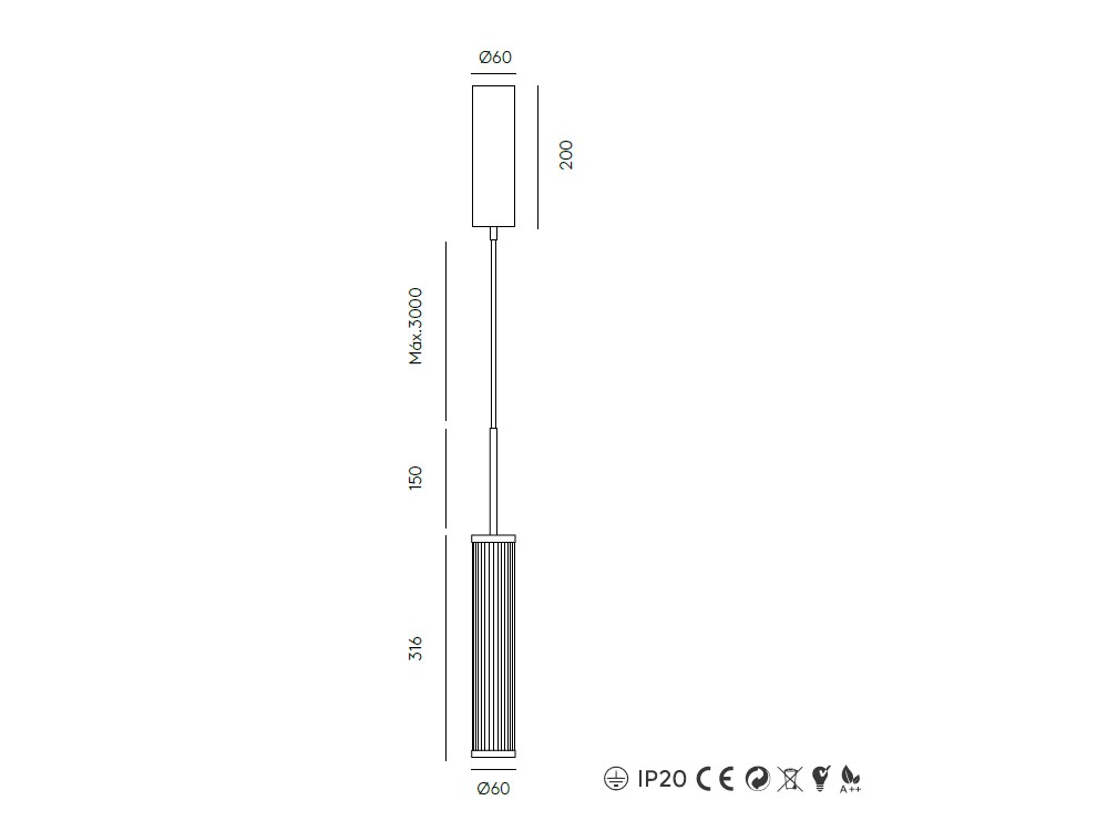 Lámpara de techo Ison de Aromas - 7