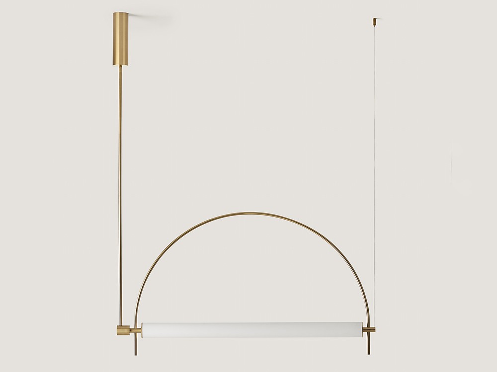 Lámpara de techo Arc en negro u oro de Aromas - 1