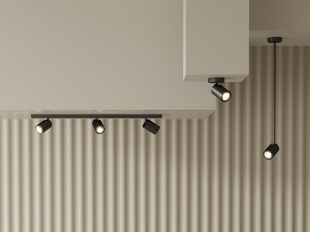 Regleta de techo con tres focos Noon L de Aromas - 2