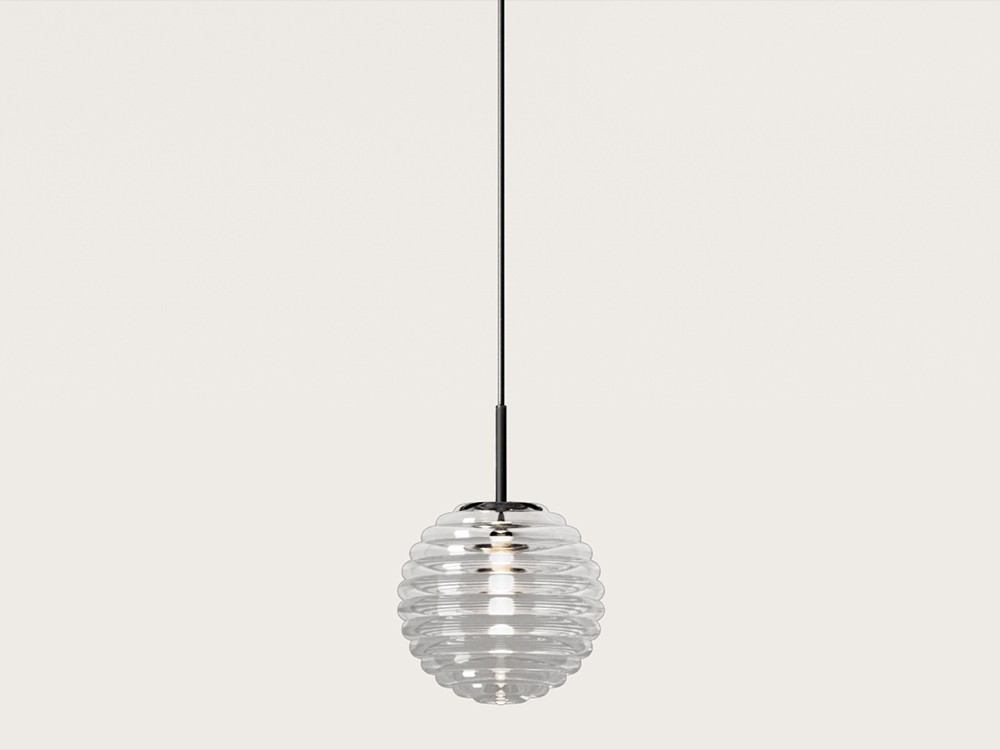 Lámpara de techo de metal oro envejecido y cristal Doul de Aromas - 5