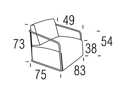 Butaca con estructura de metal Adex Beltá & Frajumar