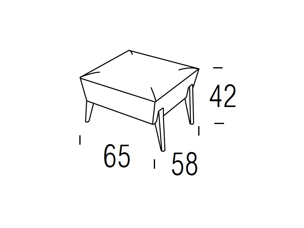 Medidas del puf Apil de beltá frajumar
