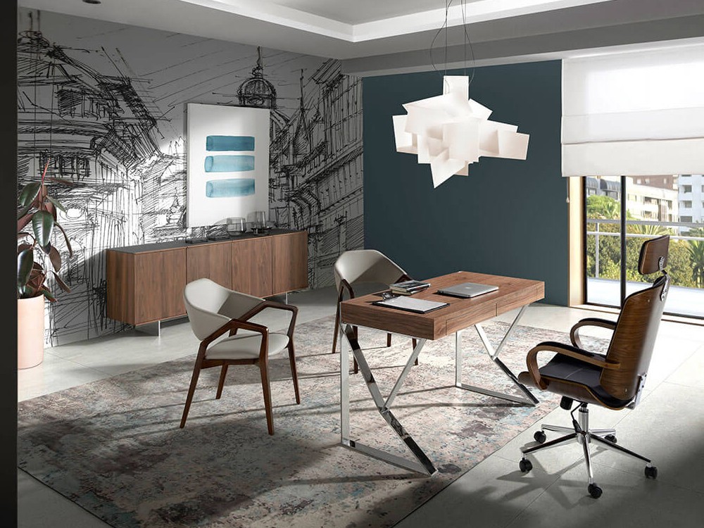 Escritorio en chapa en nogal Ángel Cerdá 3015 - 3