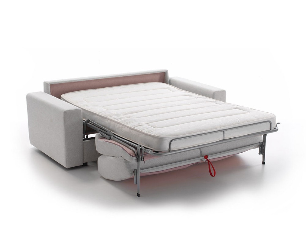 Daro, un sofá cama elegante y práctico. Tapizable en tejidos seleccionados y perfecto para espacios versátiles.
