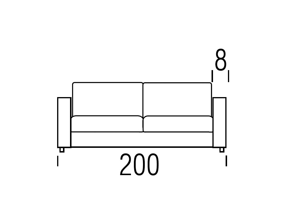Sofá cama Daro de Beltá Frajumar medidas para colchón de 160x200cm