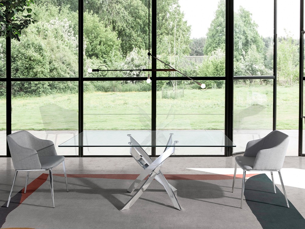 Mesa de comedor de cristal Ángel Cerdá 1061 1