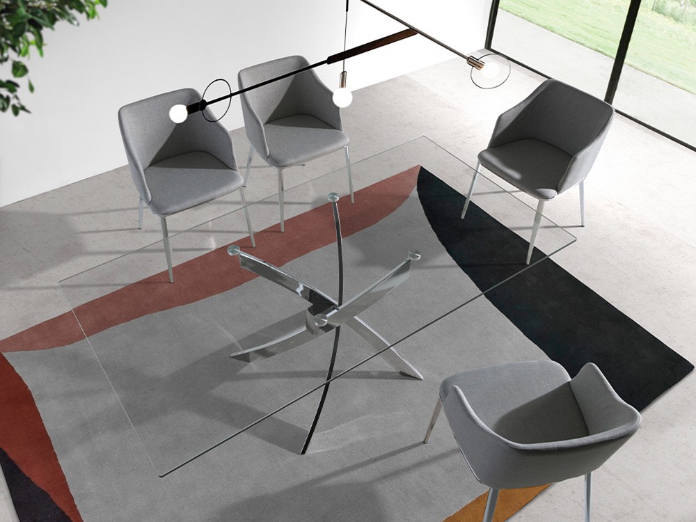 Mesa de comedor de cristal Ángel Cerdá 1061 2