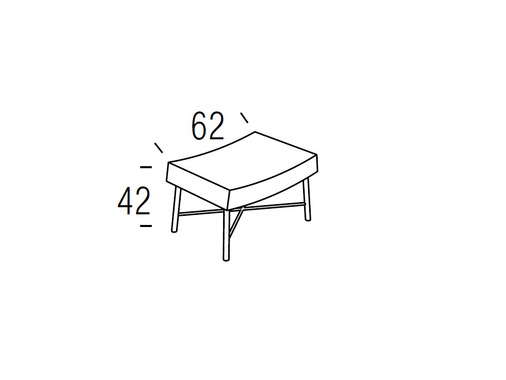 Medidas del reposapiés de la butaca Boss Line de Beltá Frajumar