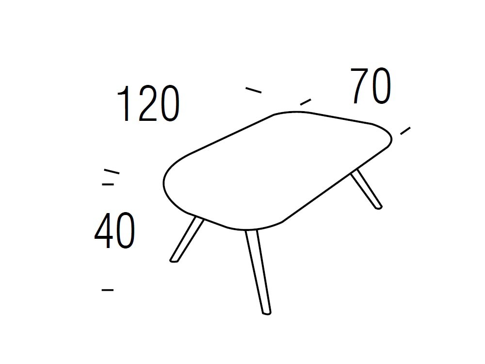 Mesa de centro Alo chapada en roble de Beltá & Frajumar - 4