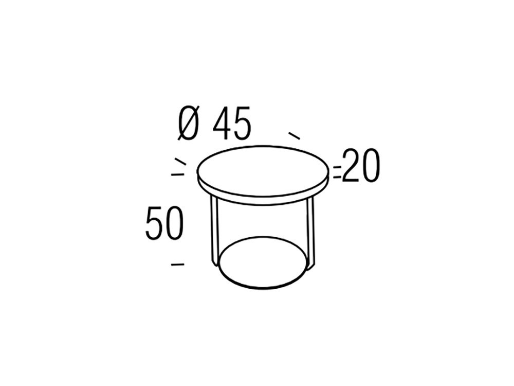 Medidas de la mesa auxiliar Domo Mármol de Beltá Frajumar