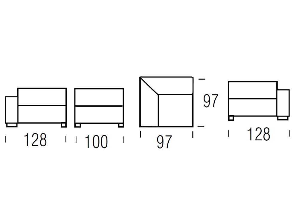 Sofá Modular de rincón Cool de Beltá & Frajumar - 3