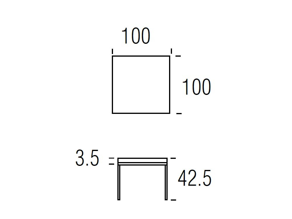 Gib de Frajumar medidas de la mesa de centro de 100cm