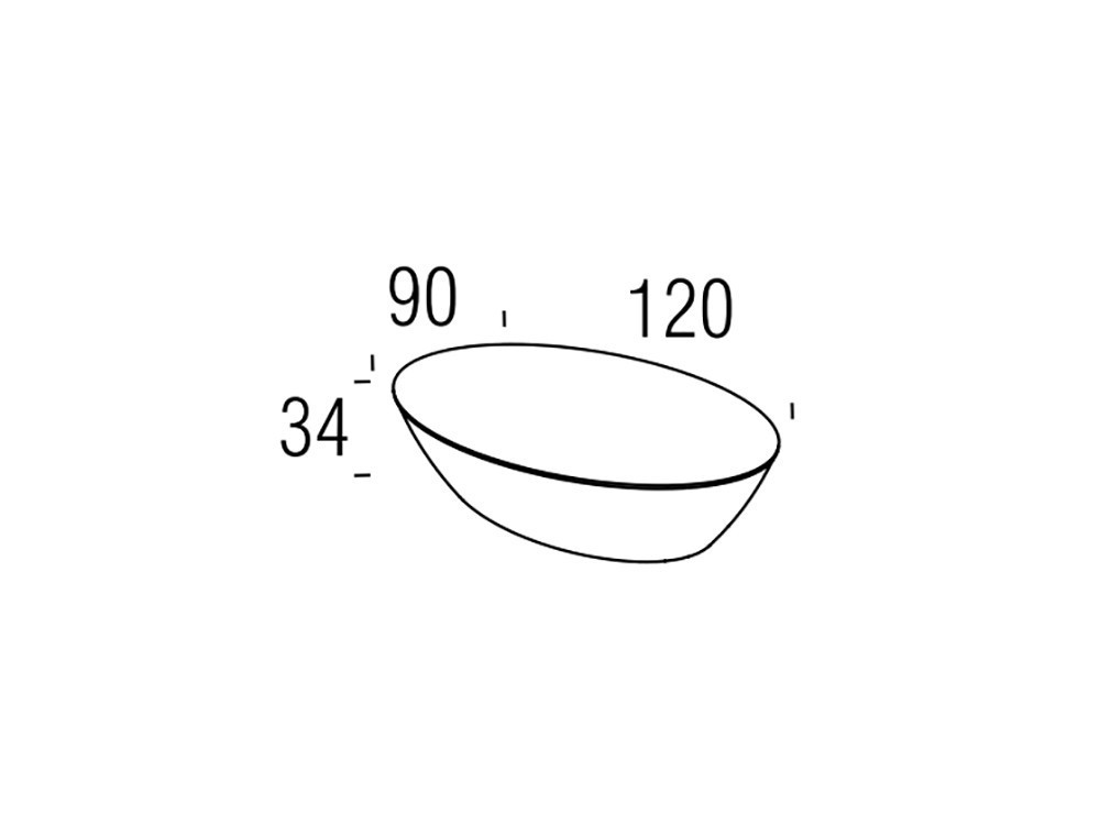 Medidas de la mesa de centro Luna Dekton de 120cm