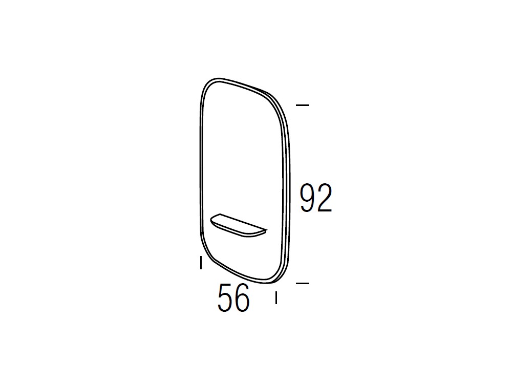 Medidas del espejo Pond de Frajumar vertical mediano