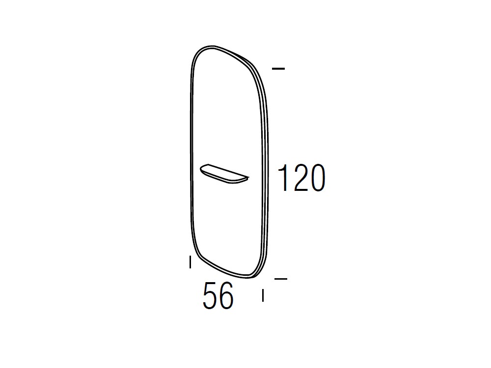 Medidas del espejo decorativo Pond de Frajumar vertical grande
