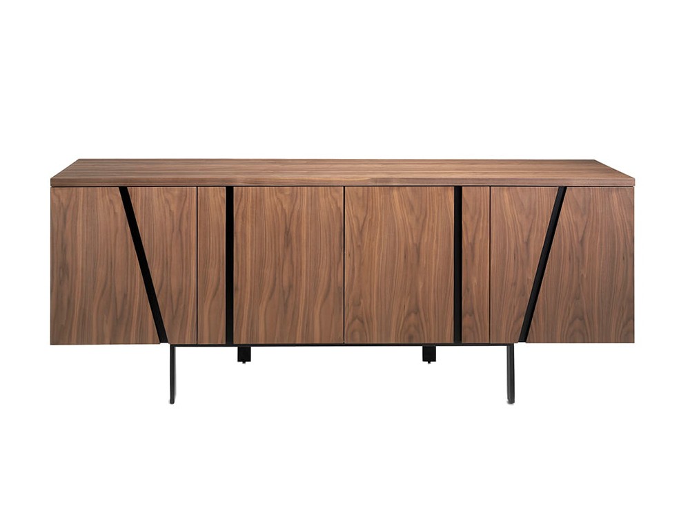 Aparador de madera chapada en nogal con acero 3124 Ángel Cerdá - 5