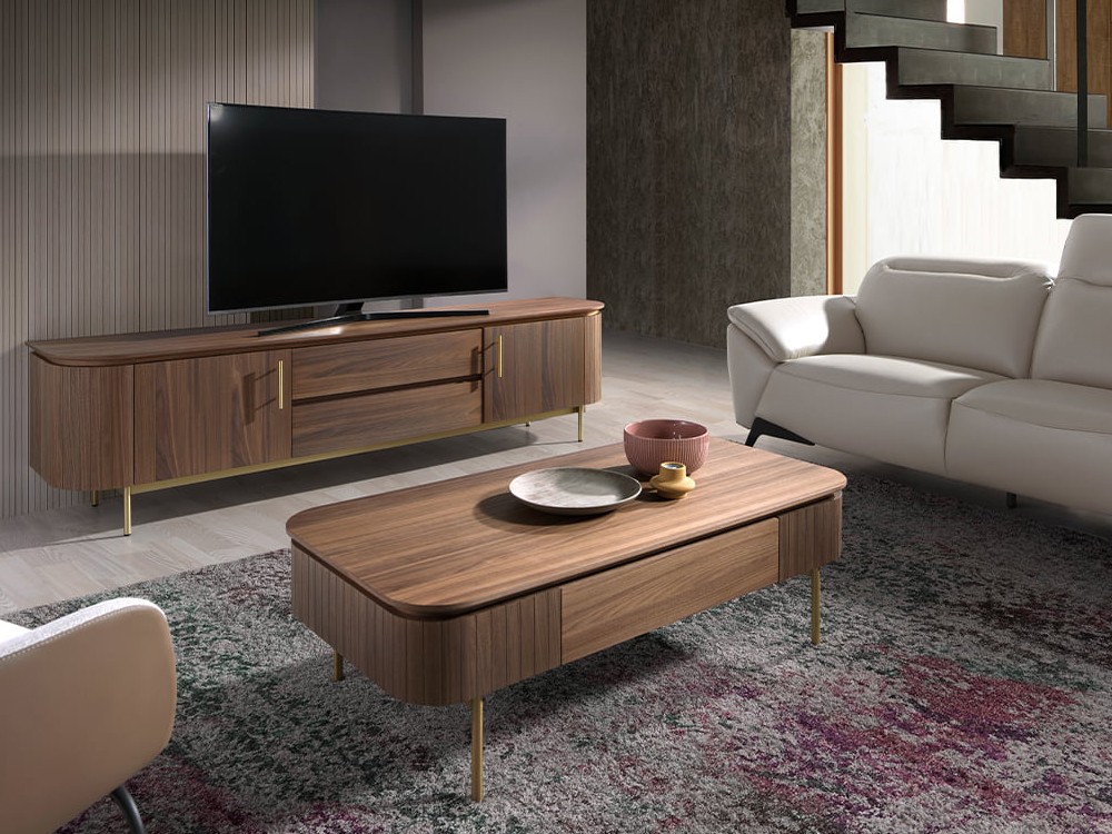 Mesa de centro en chapa de nogal 2108 Ángel Cerdá - 6