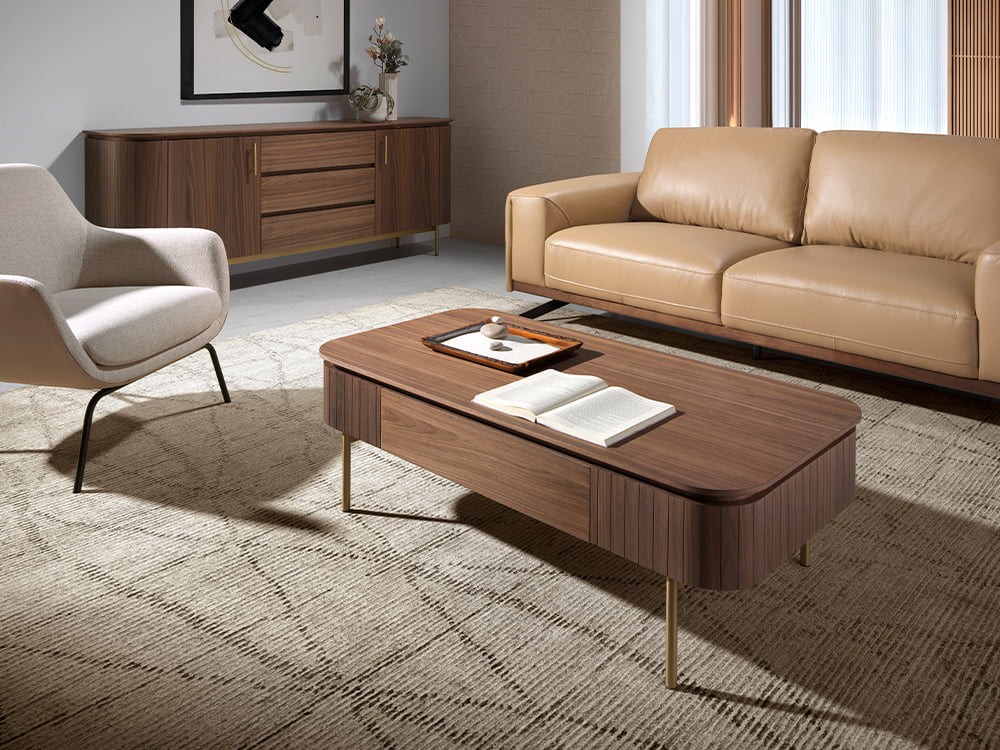 Mesa de centro en chapa de nogal 2108 Ángel Cerdá - 7