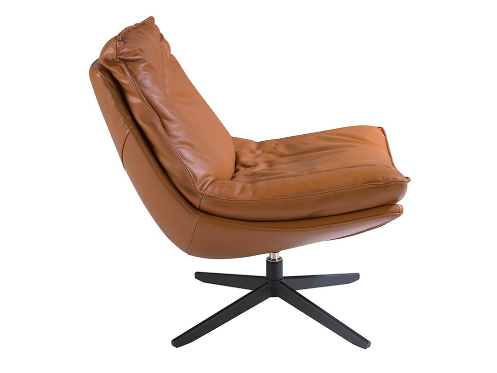 Sillón giratorio tapizado en piel marrón 5096 Ángel Cerdá - 4
