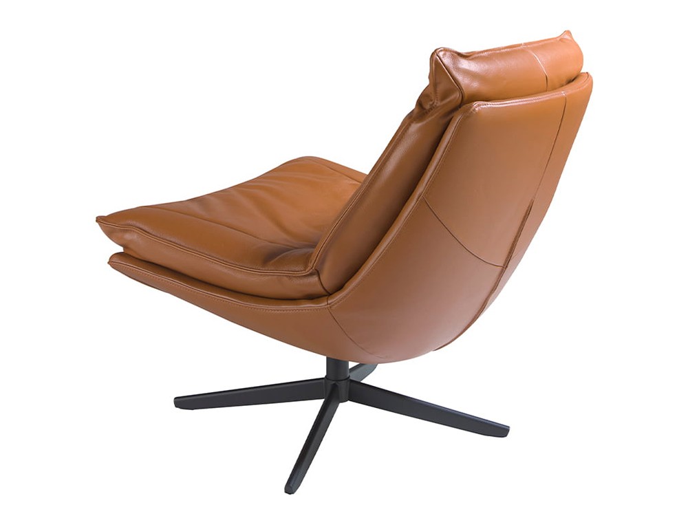Sillón giratorio tapizado en piel marrón 5096 Ángel Cerdá - 5