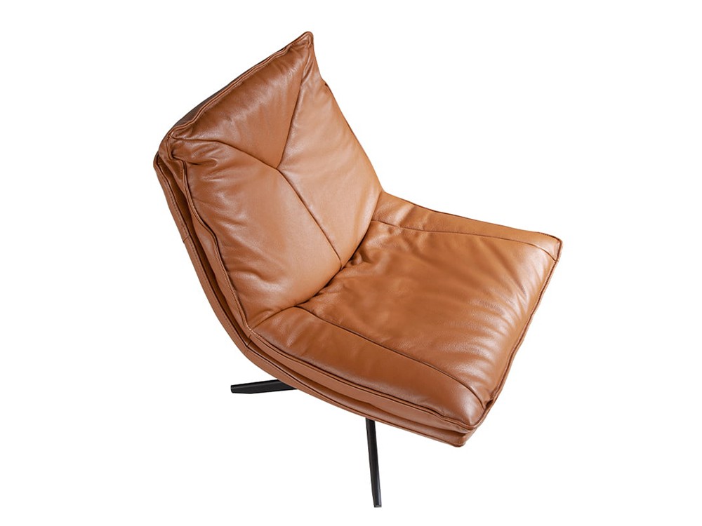 Sillón giratorio tapizado en piel marrón 5096 Ángel Cerdá - 6
