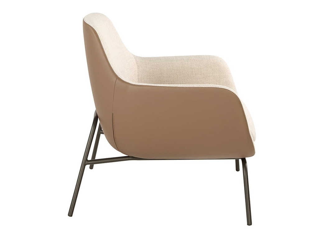 Butaca 5099 tapizada en piel sintética y textil Ángel Cerdá - 3