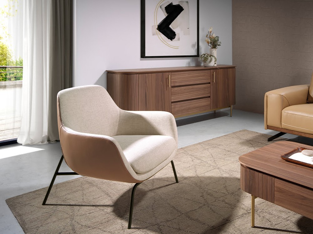 Butaca 5099 tapizada en piel sintética y textil Ángel Cerdá - 7