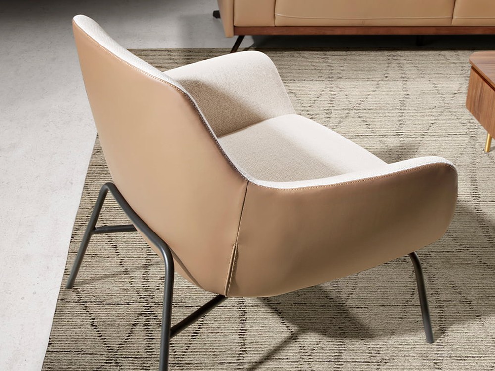 Butaca 5099 tapizada en piel sintética y textil Ángel Cerdá - 6